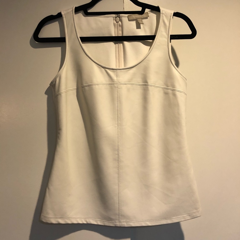Banana Republic White Leather Tank Top 2 P